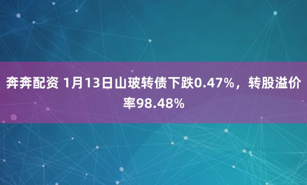 奔奔配资 1月13日山玻转债下跌0.47%，转股溢价率98.48%
