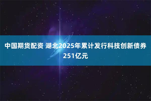 中国期货配资 湖北2025年累计发行科技创新债券251亿元