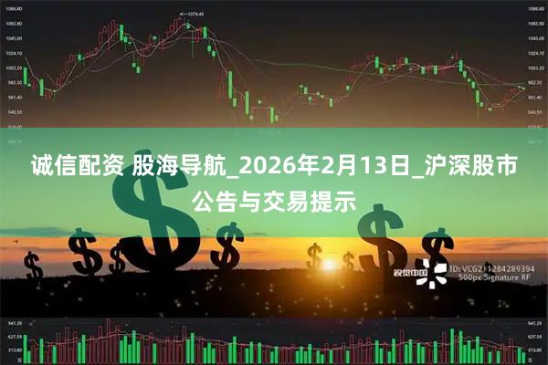 诚信配资 股海导航_2026年2月13日_沪深股市公告与交易提示
